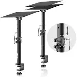 Clamp On Desktop Speaker Stand Holder Pair, Heavy Duty Audio Studio Monitor S...