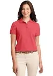 Port Authority L500 Ladies Silk Touch Polo - Hibiscus - M