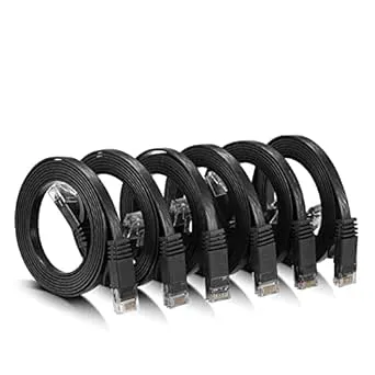 Jadaol Cat 6 Ethernet Cable 5 ft Black 6 Pack