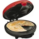 Taco Tuesday 6-Wedge Electric Quesadilla Maker with Extra Stuffing Latch - Red