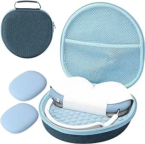 ProCase Hard Case for New AirPods Max, Travel Carrying Headphone Case with Silicone Earpad Cover & Mesh Pocket, AirPods Max Protective Portable