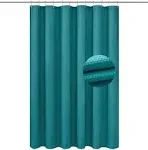 Barossa Design Soft Microfiber Fabric Shower Liner or Curtain, Hotel Quality, Machine Washable, Water Repellent, Turquoise, 70 x 72 inches