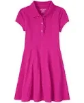 The Children's Place Girls' Short Sleeve Ruffle Polo Dress