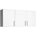 Prepac HangUps Upper Storage Cabinet - Elegant and Spacious Wall Cabinets to Maximize Your Storage, 36" Size, Classic White Finish & Elite 3-Door Wall Cabinet/Pantry Storage Cabinet, WEW-5424