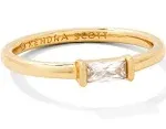 Kendra Scott Juliette Band Ring Gold White Crystal : 9