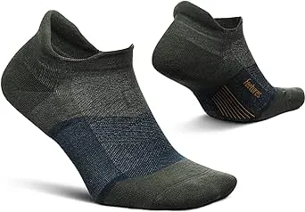 Feetures Merino 10 Ultra Light Cushion No Show Tab Ankle Socks - Wool Socks for Women & Men - (1 Pair)