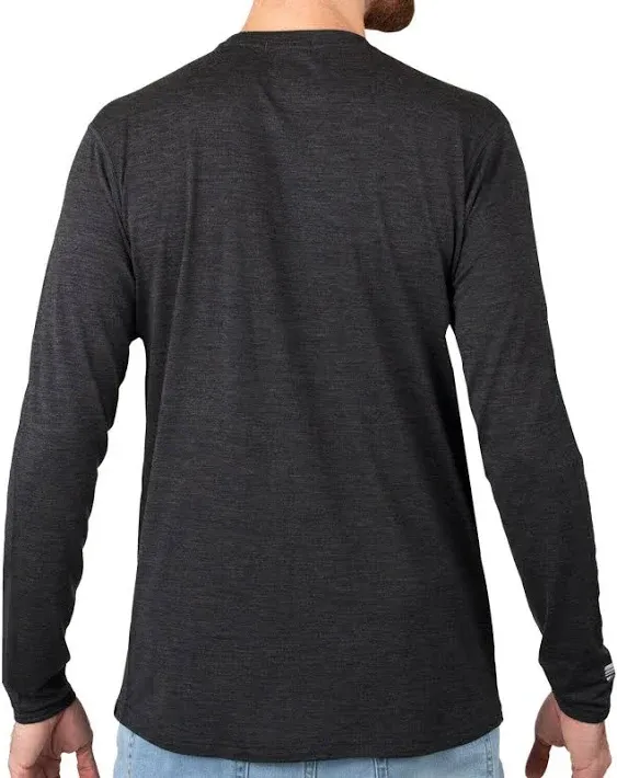 MERIWOOL Mens 100% Merino Wool Base Layer Lightweight Long Sleeve Thermal Shirt