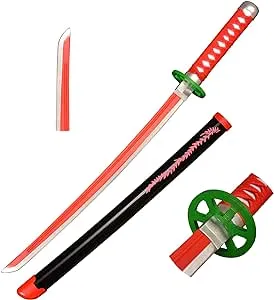 Cosplay Swords Kamado Nezuko Samurai Sword, Katana Sword Plastic Toy Sword for Costume Play Halloween Cosplay Gift 30 in