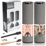 Fruspace Rechargeable Salt and Pepper Grinder Automatic Salt and Pepper LED Light