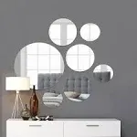 Medium Round Mirror Wall Mounted Assorted Sizes 1x10” 3x7” 3x4” - Set of 7 Ro...