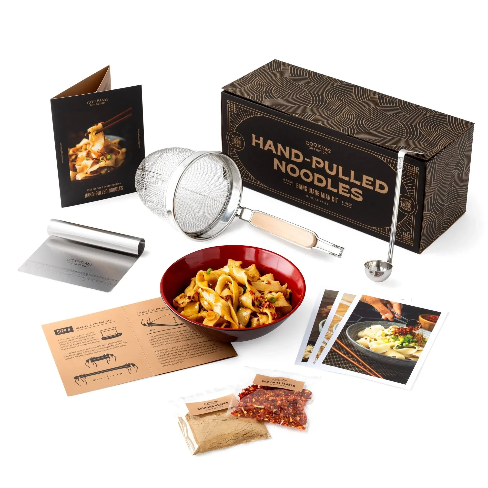 Cooking Gift Set Co. | Hand-Pulled Noodles Kit | Unique Gifts for Cooks, Foodie Gifts for Friends, Cooking Gifts for Mom | Top-Notch Kitchen Accessories | Food & Beverage Gifts, Chef Gifts for Men