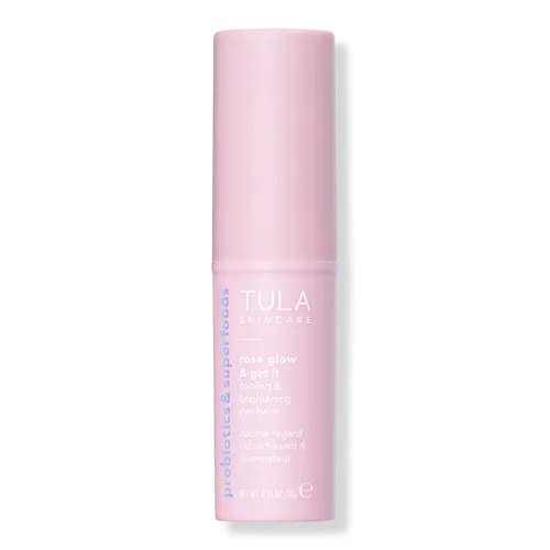 TULA Skin Care Eye Balm Glow & Get It - Dark Circle Treatment, Instantly Hydrate and Brighten Undereye Area, Portable and Perfect to Use On-the-go, 0.35oz