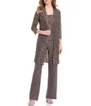 R&M Richards Women's 3PC Lace Pant Suit