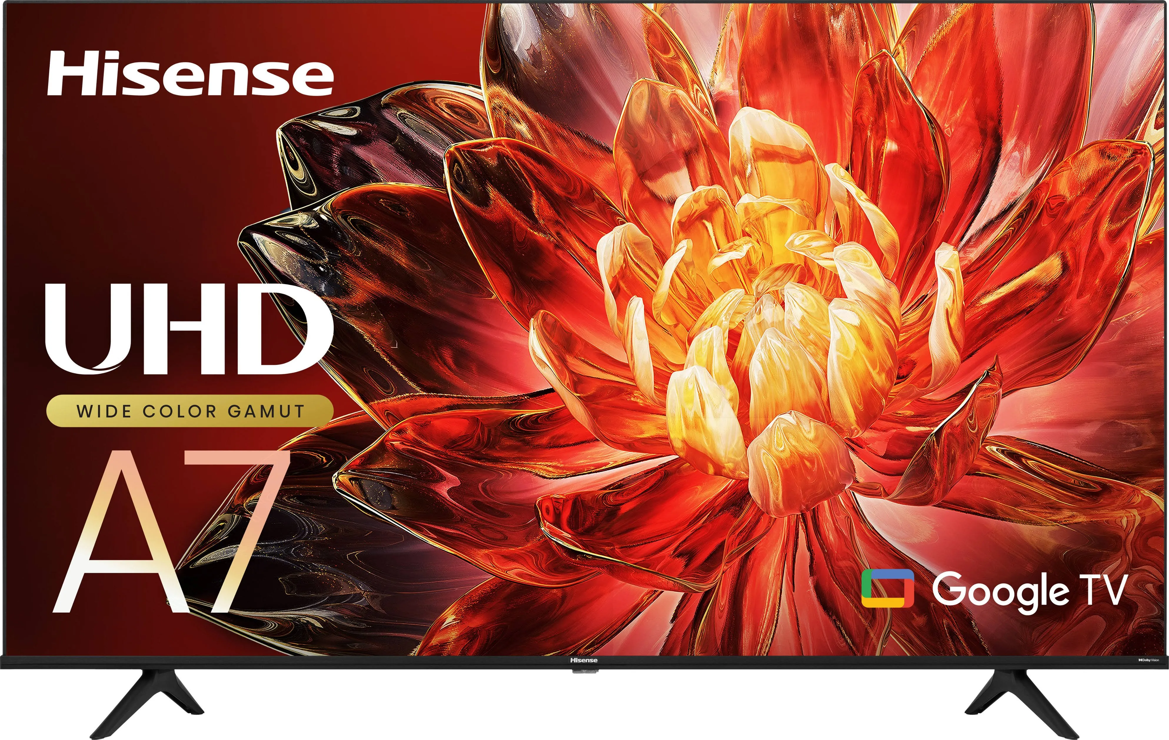 Hisense A7 Series 43-Inch Class 4K UHD Smart Google TV with Voice Remote, Game Mode Plus, Chromecast Built-in (43A7N, 2024 Model)