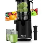 Juicer Machine, Aeitto Cold Press Juicer with 5.3" Large Feed Chute, 1.7L Large Capacity Whole Masticating Juicer for Fruits and Vegetables, 250W