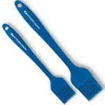 Kitchen Mama Silicone Basting Brush: Set of 2 BLUE - Heat Resistant SHIPS TODAY