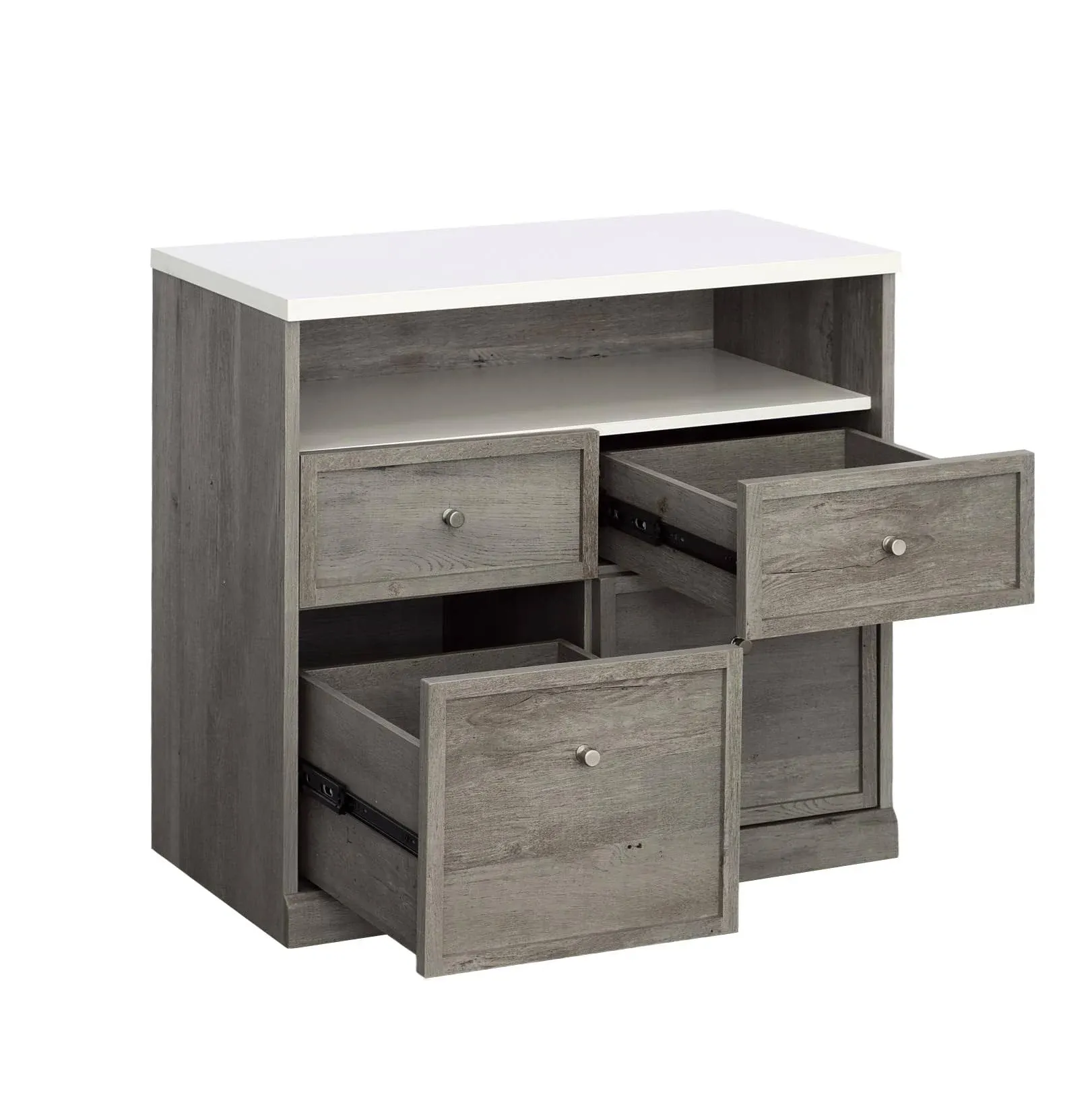 Sauder Craft Pro Series Craft Storage Cabinet with Drawers & Shelf, Mystic Oak Finish