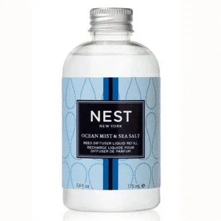 NEST Fragrances Ocean Mist & Sea Salt Reed Diffuser Liquid Refill, 5 Fluid Ounces