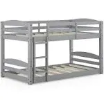 Dorel Living Sierra Twin Floor Bunk Bed, Gray