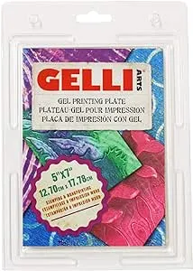 Gelli Arts Gel Printing Plate - 5" X 7" Gel Plate, Reusable Gel Printing Plate, Printmaking Gelli Plate for Art, Clear Gel Monoprinting Plate, Gel Plate Printing for Arts and Crafts