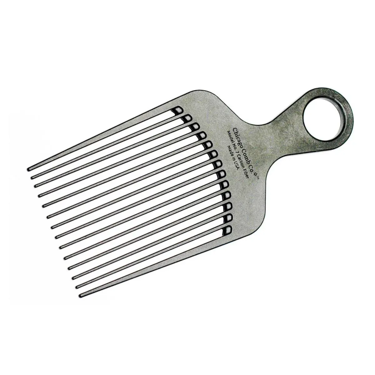 Chicago Comb Model No. 7 Carbon Fiber Pick Comb   #10082386