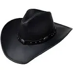 Stetson Roxbury Leather Hat - Black