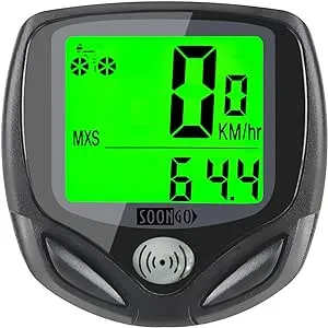 Bike Speedometer, Bicycle odometers,Bicycle Speedometer Wireless Cycle Bike Computer Waterproof Bike Odometer with LCD Display Speedometer Accurate Speed Tracking & Multi-Function