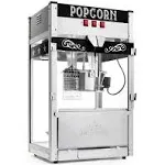 Olde Midway Commercial Popcorn Machine Maker Popper with Large 12-Ounce Kettle - Black