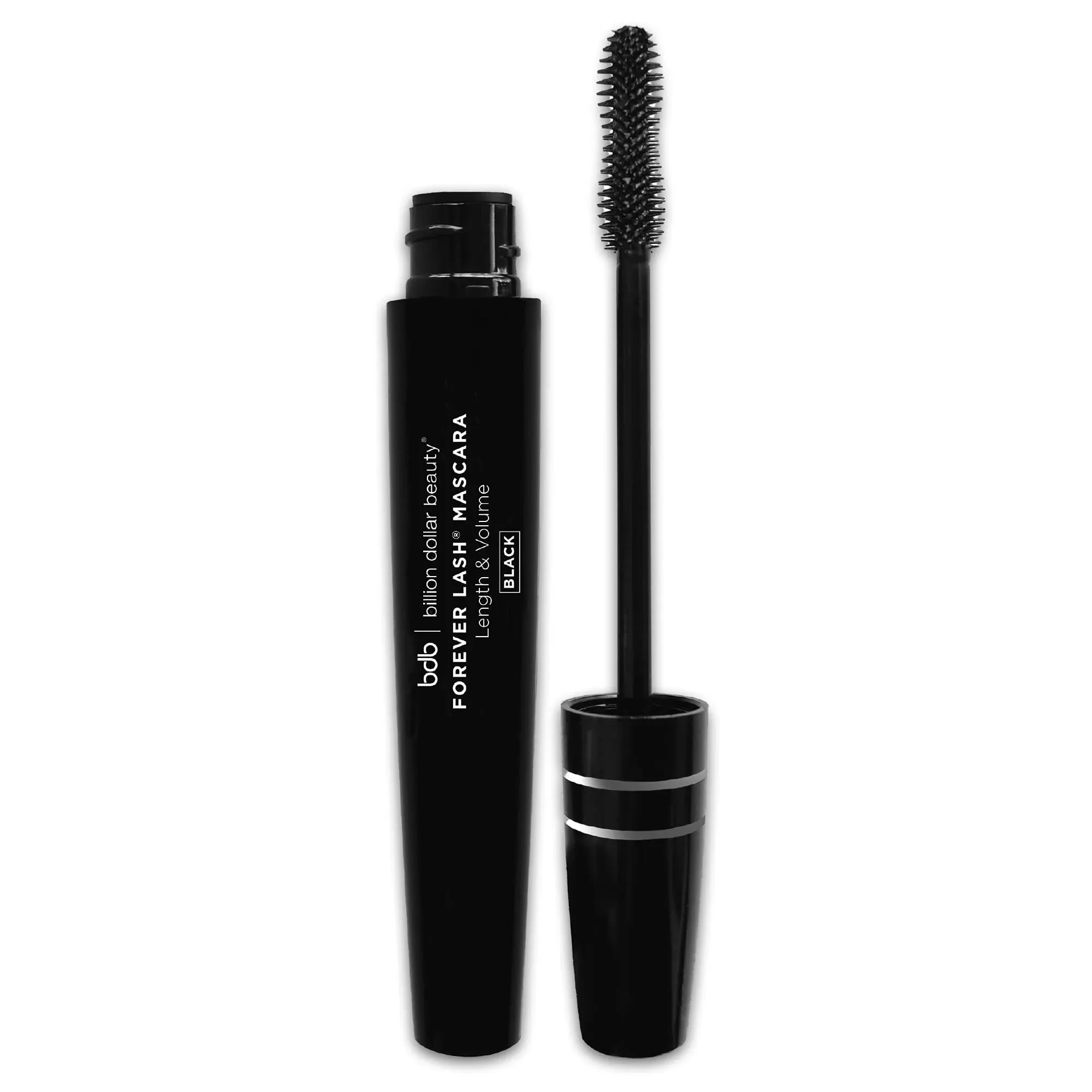 Billion Dollar Brows Forever Lash Mascara, Length & Volume in Seconds, Waterproof Formula, Unique Silicone Wand, Professional Quality, Cruelty Free