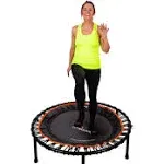 Fit Bounce Pro XL Premium Bungee Rebounder USA , Half Folding Silent Indoor Mini Trampoline , Adults & Kids , DVDs & Workouts , Extra Large Bounce