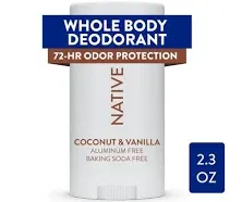 Native Whole Body Deodorant - Coconut & Vanilla 2.3 oz