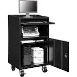 Global Industrial 694561BK Mobile Computer Cabinet - Black