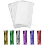 600 Clear Cello/Cellopha<wbr/>ne Treat Bags and Ties 4x6-1.4 mils OPP Plastic Poly Bag