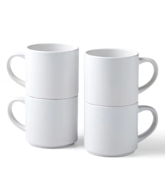 Cricut 10 oz. Stackable White Ceramic Mug Blank 4-ct