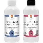 Epoxy Resin Crystal Clear 8 oz Kit. for Super Gloss Coating and Tabletops