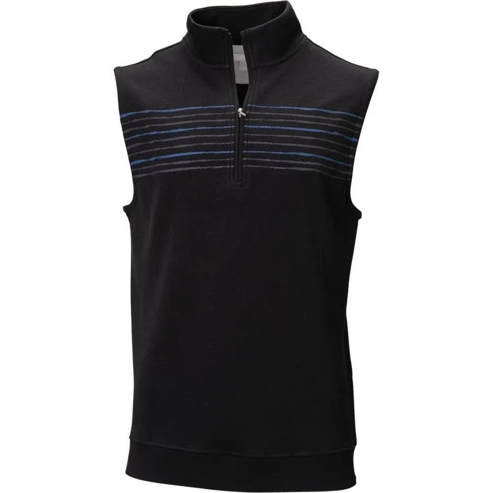 TGW Men's Chest Stripe 1/4 Zip Golf Vest