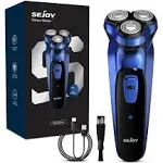 SEJOY Electric Shaver Razor for Men Face,3D Rechargeable Rotary Shaver,IPX7 Waterproof, Anti-Pinch Electric Razor for Shaving Face, Magnetic Shaver