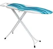 Ironing Board Made in Europe, Adjustable Height, Deluxe, 4-Leg, Extra Cover, Eas