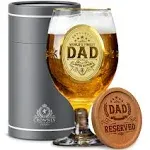 CROWNLY CRYSTAL® Gold Birthday Gifts for Dad Beer Glasses... 