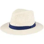 DOCKERS Men's Straw Fedora Hat