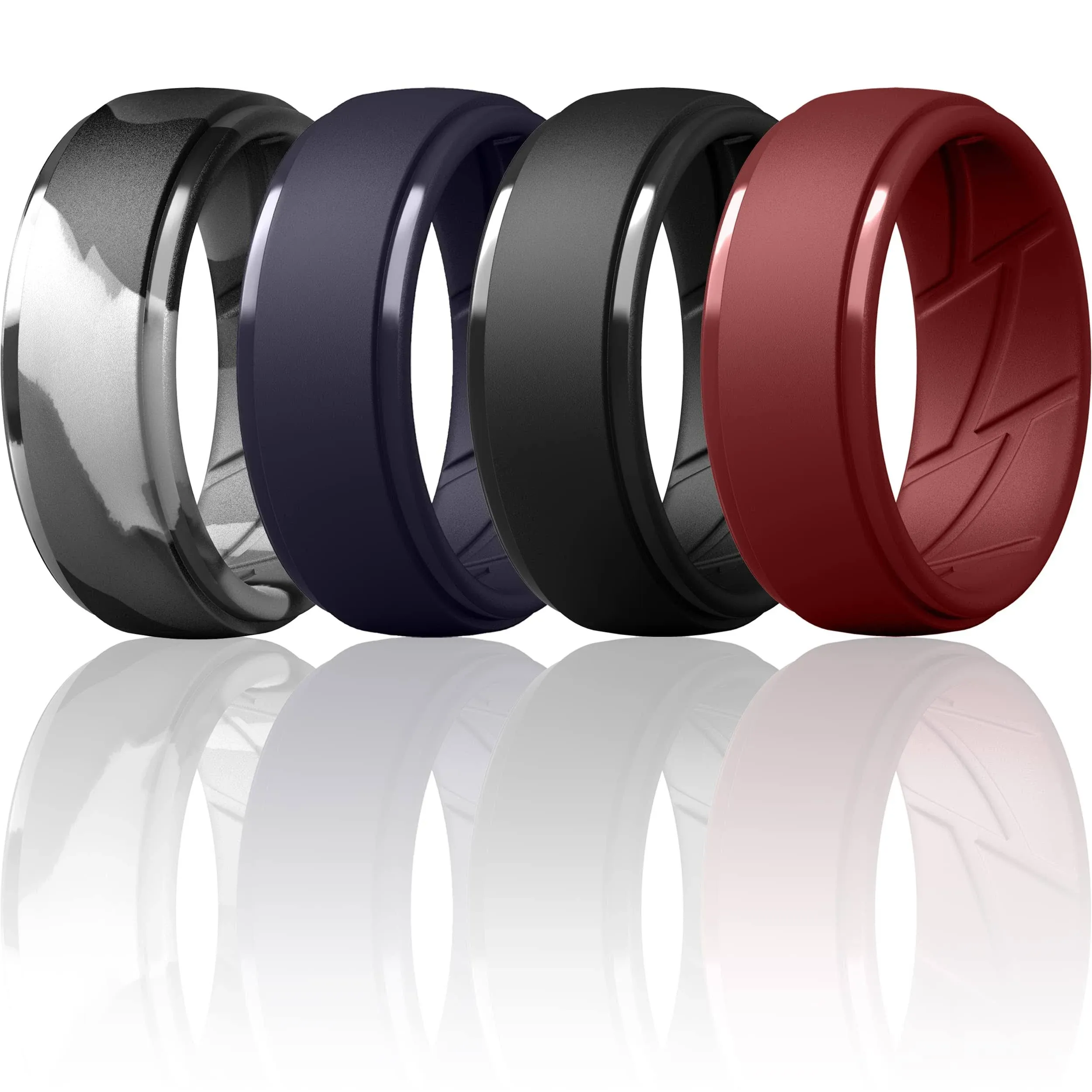 Thunderfit Men's Breathable Silicone Rings