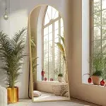 Arched Full Length Mirror 64&#034;x21&#034; Full Body Mirror Floor Mirror Standing Hang...