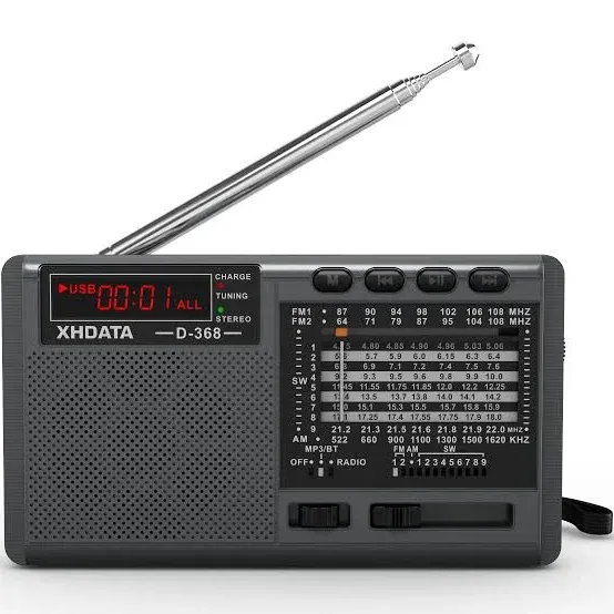 2023 New XHDATA D-109 FM STEREO/MW/SW/LW Portable Digital Radio Poland / Black