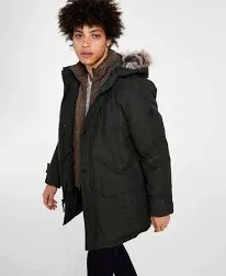 Michael Kors Mens Faux Fur Warm Parka Coat