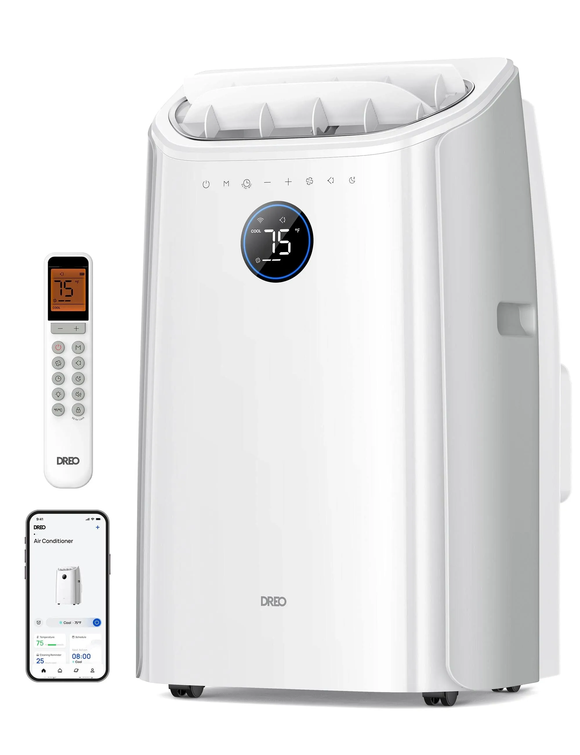 Dreo Portable Air Conditioners 12,000 Btu Ac Unit For Bedroom With Drainage-free Cooling