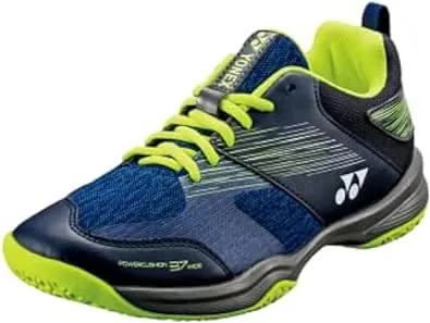 YONEX Power Cushion 37 Wide Badminton Court Shoe (Navy/Yellow)