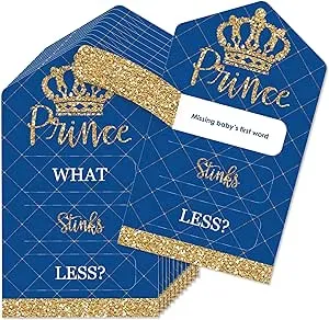 Royal Prince Charming - Party Game Cards - Conversation Starters Pull Tabs 12 Ct