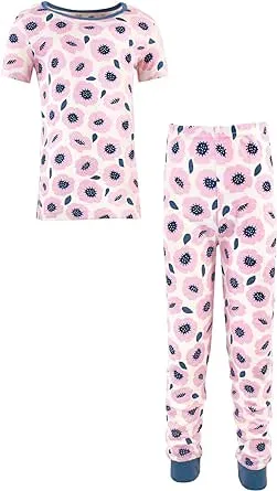 Touched by Nature Toddler and Kids Girl Organic Cotton Tight-Fit Pajama Set