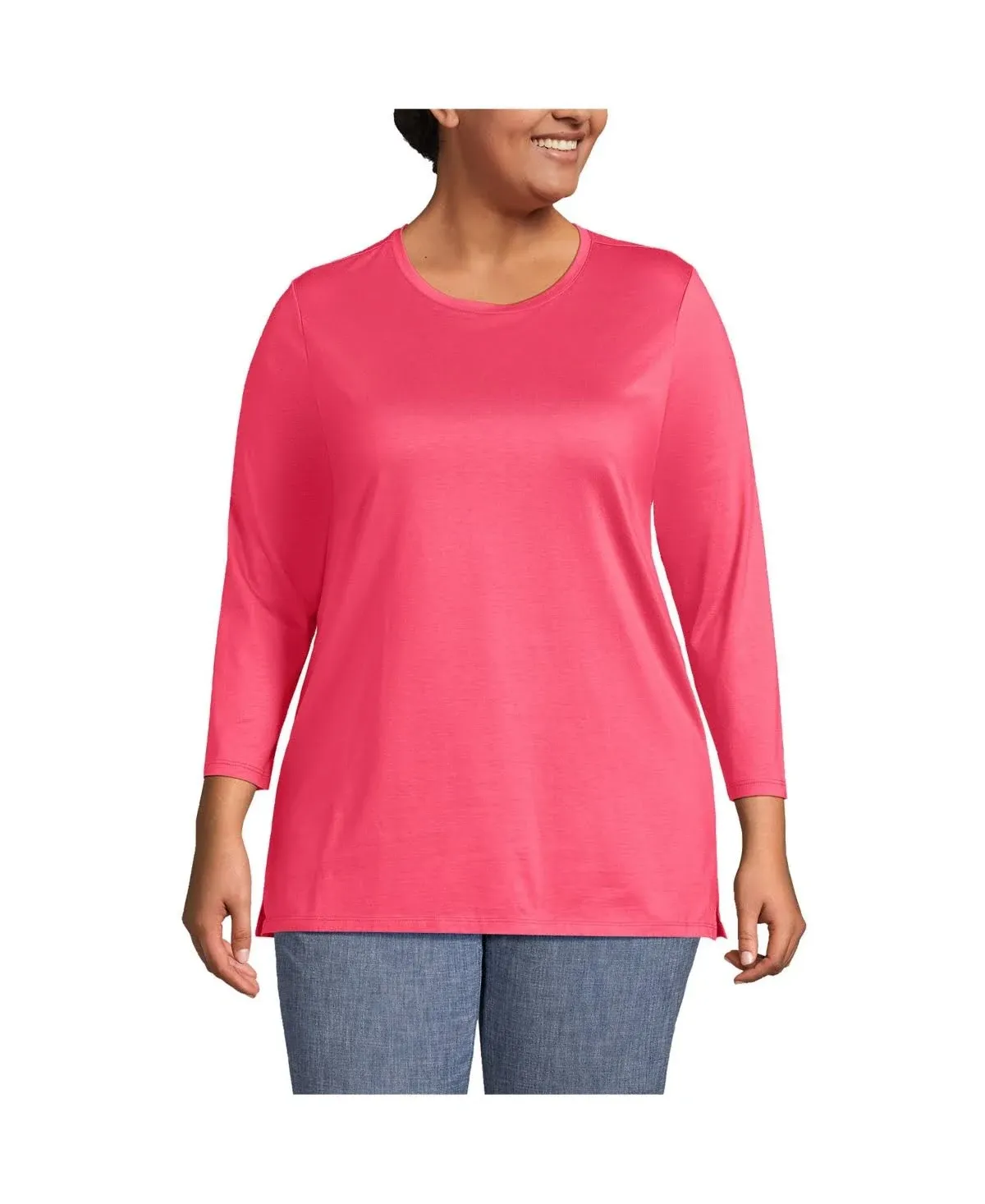 Lands' End Women's 3/4 Sleeve Cotton Supima Tunic