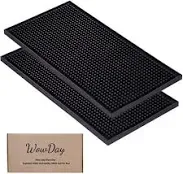 WowDay Bar Mat for Cocktail and Coffee Bar 6 x 12 Rubber Bar Service Spill Mat for Cocktail Bartender Coffee Bar or Countertop Mats Gla